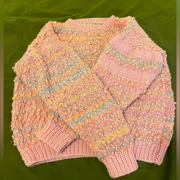 Vintage 80’s Popcorn Pink Sweater - Picture 4 of 5